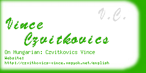 vince czvitkovics business card